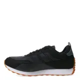 Championes urbanos Topper modelo Temple, color negro con detalles en gris. Presentan una combinación de materiales sintéticos y textiles, con costuras decorativas en contraste y suela de goma color caramelo.