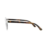 Lentes de sol redondos con montura color caramelo y lentes grises.