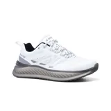 Championes deportivos Hi-Tec Dereck, color blanco con detalles en gris y negro.