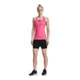 Short deportivo Under Armour Play Up 2 en 1, color negro con cintura elástica con logo de la marca en blanco y raya lateral blanca.