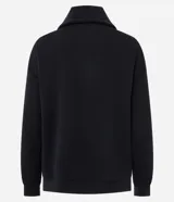 Campera deportiva de modal color bordó, con cierre frontal, cuello alto y puños acanalados. Presenta un diseño entallado con recortes que brindan un ajuste cómodo y moderno.