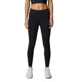Calza deportiva de compresión color negro, con cintura alta elástica y bolsillo lateral integrado. Confeccionada con tecnología de secado rápido y protección solar.