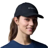 Gorra deportiva Columbia modelo Twin Canyon Ball Cap, color negro con logo bordado en blanco en el panel frontal y visera curvada.