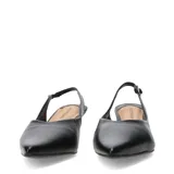 Zapatos de tacón bajo Bottero, color negro, con diseño en punta fina, talón descubierto y tira trasera ajustable con hebilla.