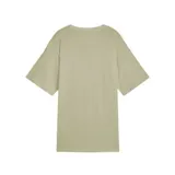 Remera Puma ESS Relaxed de corte holgado, color negro, con cuello redondo, mangas cortas y logo bordado en blanco en el pecho.