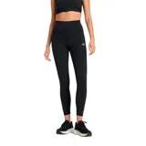 Calza deportiva New Balance de tiro alto, color negro, con tecnología NB DRY de secado rápido y logo de la marca en la pierna.