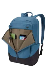 Mochila Thule Lithos de 20 litros, color azul con base negra.