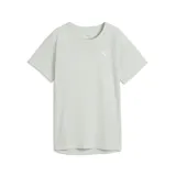 Remera deportiva Puma W Run Velocity de manga corta y cuello redondo, color verde claro.