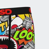 Calzoncillos bóxer de hombre con estampado de billetes y gráficos de estilo cómic.