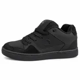 Zapatillas Airwalk modelo Brook Total Black, completamente de color negro, con diseño urbano de caña baja, pasadores de cordones y suela de goma.