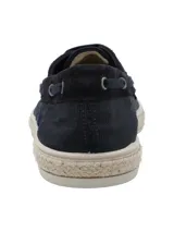 Alpargata estilo náutico de hombre RKF modelo Nauti, color azul navy, con cordones y detalle de yute trenzado en la entresuela.