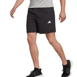 Short de training Adidas color negro, con cintura elástica ajustable con cordón, bolsillos laterales con cierre y logo de la marca estampado en el muslo. Confeccionado en tejido técnico ligero con tecnología transpirable AEROREADY.