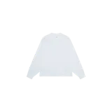 Remera manga larga de color blanco perla, con cuello redondo y diseño liso de corte clásico.
