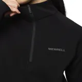 Buzo deportivo de cuello alto con cierre frontal parcial, manga larga con orificio para pulgar y logo de la marca estampado en el pecho.