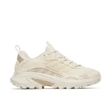 Championes de trail running Merrell modelo Moab Speed 2 Sport, color beige con detalles en tonos crema. Presentan un diseño técnico con empeine de nailon ripstop y TPU, entresuela de espuma FloatPro para mayor amortiguación y suela Vibram TC5+ para un agarre superior en terrenos irregulares.