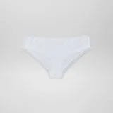 Pack de dos culottes blancos de algodón con detalle de puntilla en el contorno.
