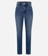 Pantalón de jean de corte recto con tiro medio.