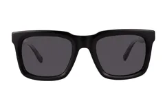 Lentes de sol Azzaro con armazón cuadrado de acetato en color negro y cristales polarizados oscuros.