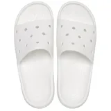 Sandalias Crocs modelo Classic, color negro, tipo chinela con tira ancha superior perforada para personalización con Jibbitz.