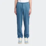 Pantalón de jogging azul con cintura elástica y cordón ajustable. Logo de Reebok bordado en la pierna izquierda.