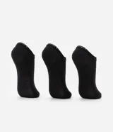 Kit de tres pares de medias invisibles deportivas de la marca Lupo, confeccionadas en tejido de algodón suave y resistente, con diseño ergonómico y logo de la marca en la parte superior.