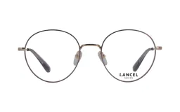 Armazón para lentes Lancel modelo 90039 col 3, de metal color violeta, con forma redonda.