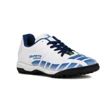 Championes de fútbol para hombre Dalponte Tf Society Valencia, color blanco con detalles en azul.