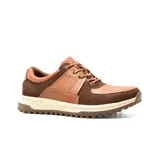 Zapato casual Hi-Tec Byron de cuero color marrón con detalles en marrón oscuro.