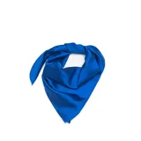 Pañuelo de satén en color azul vibrante, con acabado brillante y textura suave.