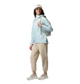 Pantalón Columbia Shale Ridge color beige, de corte recto, con cintura parcialmente elástica, bolsillos laterales con cierre y bolsillos utilitarios.
