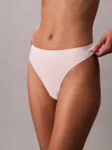 Colaless color rosa claro de microfibra suave y elástica, con logo Calvin Klein en relieve en la cintura.