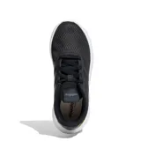 Championes Adidas Lite Racer 3.0, color negro con detalles en amarillo y las tres tiras características de la marca en los laterales.