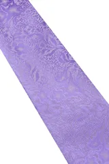 Corbata verde oscuro con estampado floral y pañuelo de bolsillo a juego.