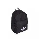 Mochila Adidas Adicolor Classic negra con logo blanco, correas acolchadas ajustables y asa de mano.