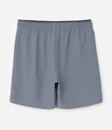Bermuda deportiva Get Over de tejido ripstop, color gris, con cintura elástica, cordón ajustable, bolsillos laterales con cierre y estampa localizada.