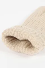 Guantes de tejido de punto acanalado, con puño elástico y diseño clásico.