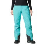 Pantalón técnico de nieve Columbia, con tecnología impermeable Omni-Tech y revestimiento térmico reflectante Omni-Heat. Presenta cintura ajustable, bolsillos laterales con cierre, polainas internas y refuerzos en el dobladillo.