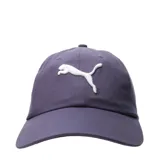Gorra Puma Cat Bb Cap de color gris oscuro, con visera curva y el logo icónico de la marca bordado en relieve en color blanco en la parte frontal.