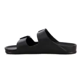 Sandalias Quiksilver modelo Malibu para hombre, de color negro, con dos tiras ajustables con hebilla y plantilla anatómica.