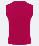 Blusa cropped negra de punto con escote cuadrado y breteles anchos.