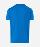 Remera deportiva de manga corta con cuello redondo, confeccionada en tejido técnico con tecnología Dry. Presenta un estampado frontal con lettering reflectante y diseño de corte regular.