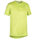 Remera deportiva Topper de manga corta, color amarillo neón, confeccionada en tejido técnico de malla transpirable con paneles laterales para mayor ventilación.