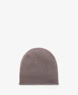 Gorro de punto tipo beanie confeccionado en 100% cachemira, con diseño liso y minimalista.