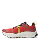 Championes de trail running New Balance Fresh Foam X Hierro V8, color rojo con detalles en negro y amarillo.
