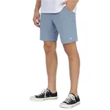 Short azul de largo medio con bolsillos laterales y traseros.