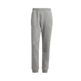 Pantalón de jogging gris con cintura elástica y logo de Adidas bordado en blanco en la pierna izquierda.