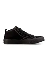 Championes John Foos de media bota 164 de lona, color negro con cordones y suela en tono beige.