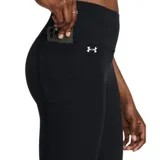 Pantalón acampanado Under Armour Motion, color negro, confeccionado en tejido suave, ligero y elástico en 4 direcciones, con bolsillo lateral.