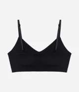 Soutien tipo bralette confeccionado en poliamida sin costuras, con escote en V, breteles finos ajustables y copas desmontables.