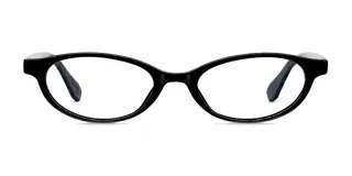 Lentes con montura geométrica de color negro, diseñados con tecnología de protección contra luz azul y filtro UV400.